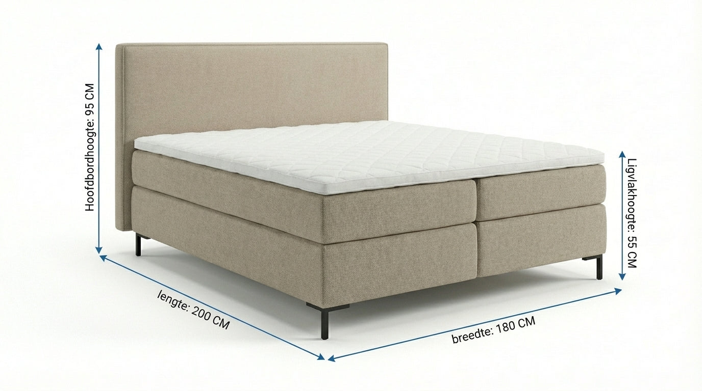 Regular boxspring beige