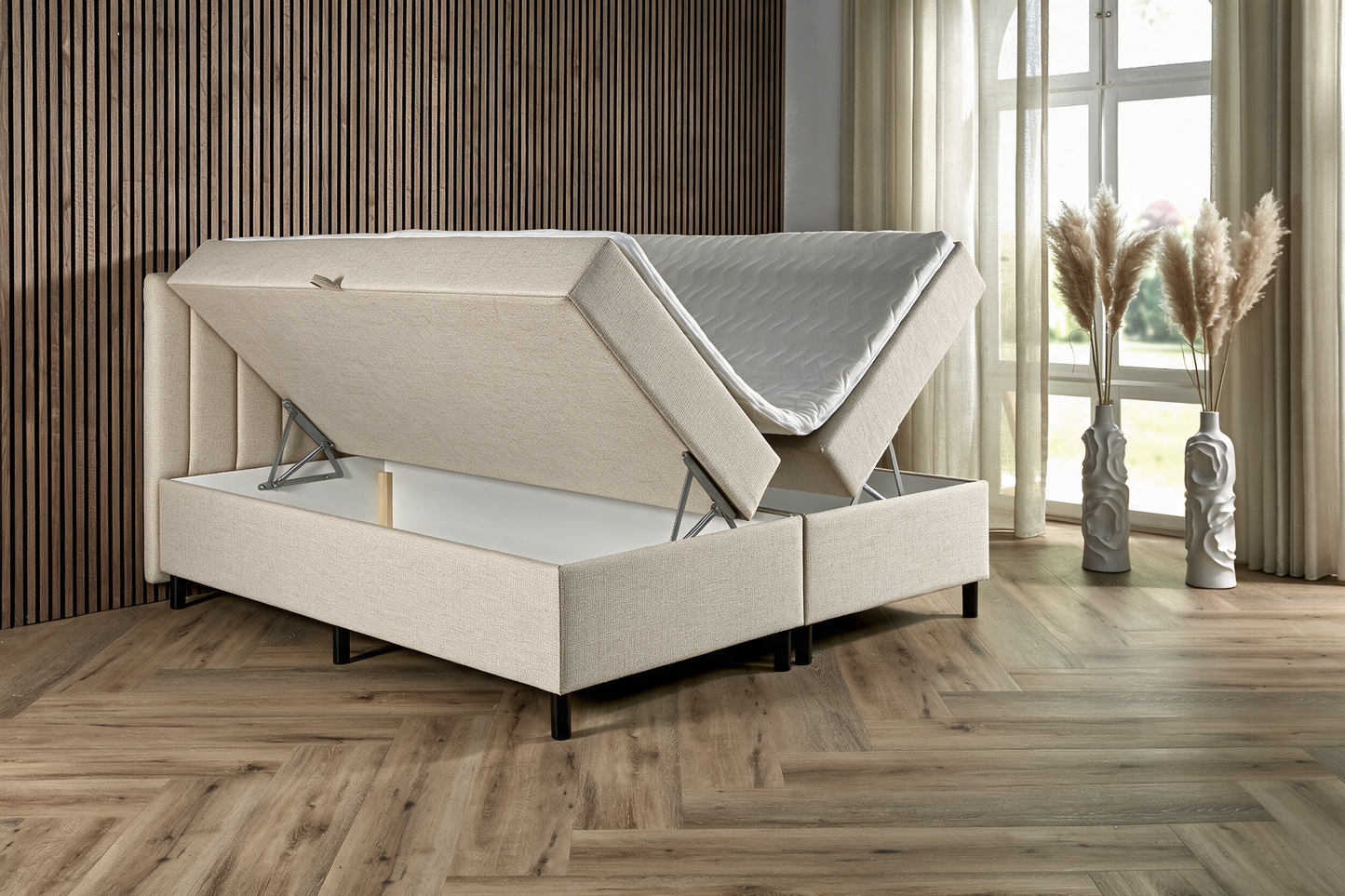 BSD Storage in beige, geopende opbergbox van bovenaf gezien [beige]